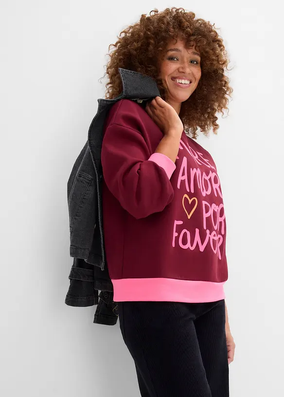 Sweat en coton m&eacute;lang&eacute;, bonprix