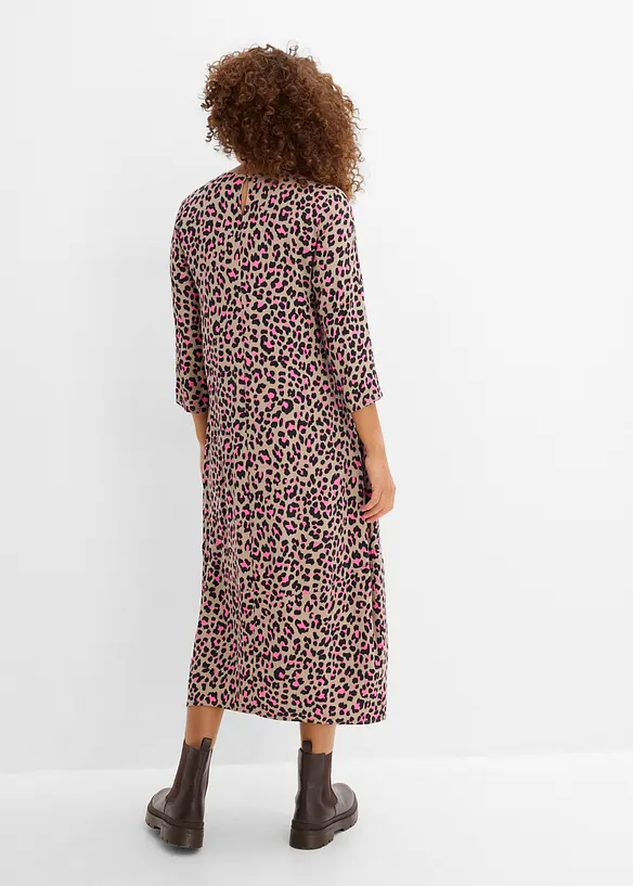 Midikleid aus flie&szlig;ender Viskose, bonprix
