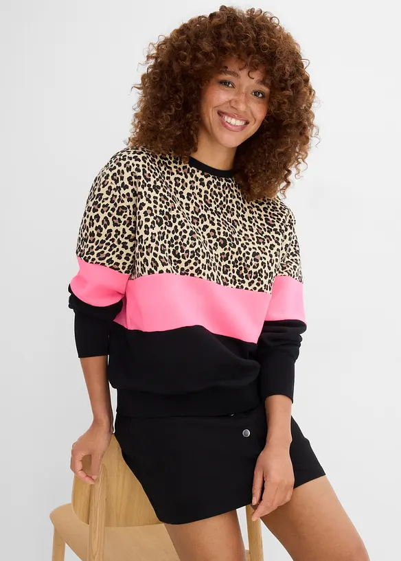 Sweat en coton m&eacute;lang&eacute;, bonprix