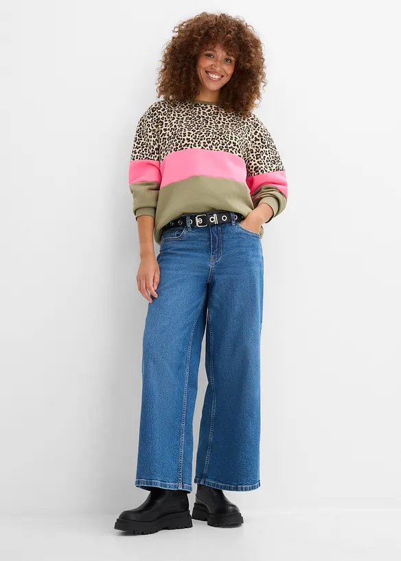 Sweat en coton m&eacute;lang&eacute;, bonprix