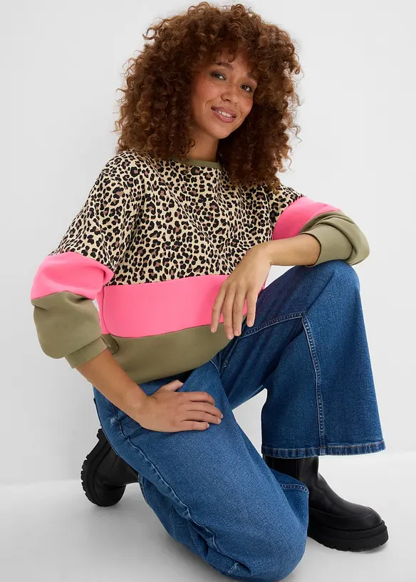 Sweat en coton m&eacute;lang&eacute;, bonprix
