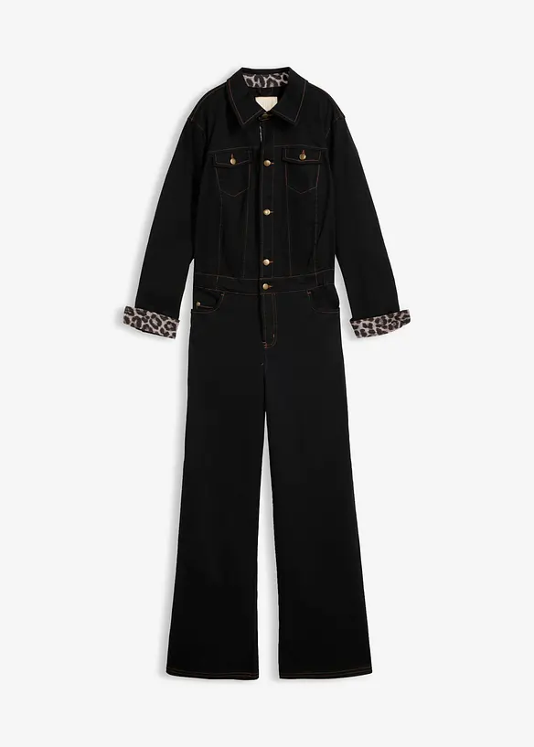 Combinaison &agrave; taille &eacute;lastiqu&eacute;e en twill de coton extensible, bonprix