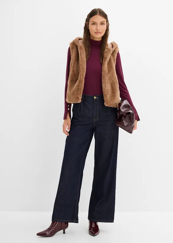 Wide-Leg-Jeans High Waist, bonprix