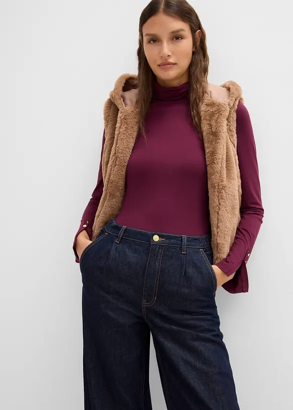 Wide-Leg-Jeans High Waist, bonprix