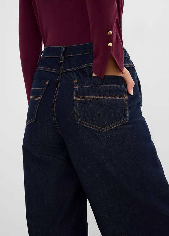 Wide-Leg-Jeans High Waist, bonprix