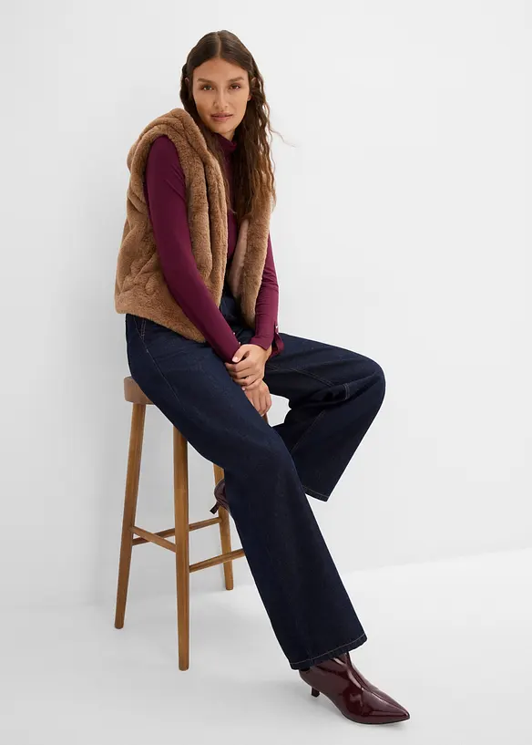 Wide-Leg-Jeans High Waist, bonprix