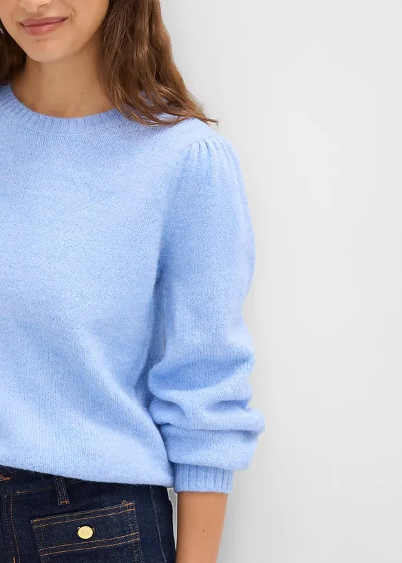 Pullover mit Puff&auml;rmel, bonprix