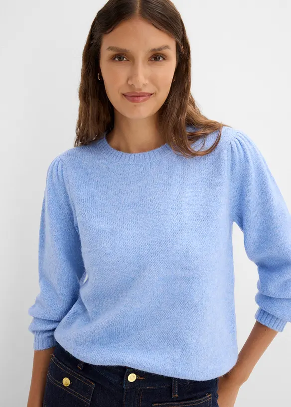 Pullover mit Puff&auml;rmel, bonprix