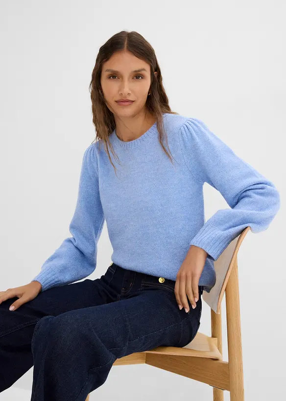 Pullover mit Puff&auml;rmel, bonprix