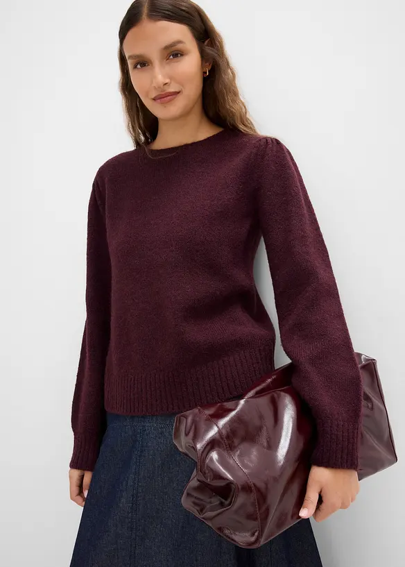 Pullover mit Puff&auml;rmel, bonprix