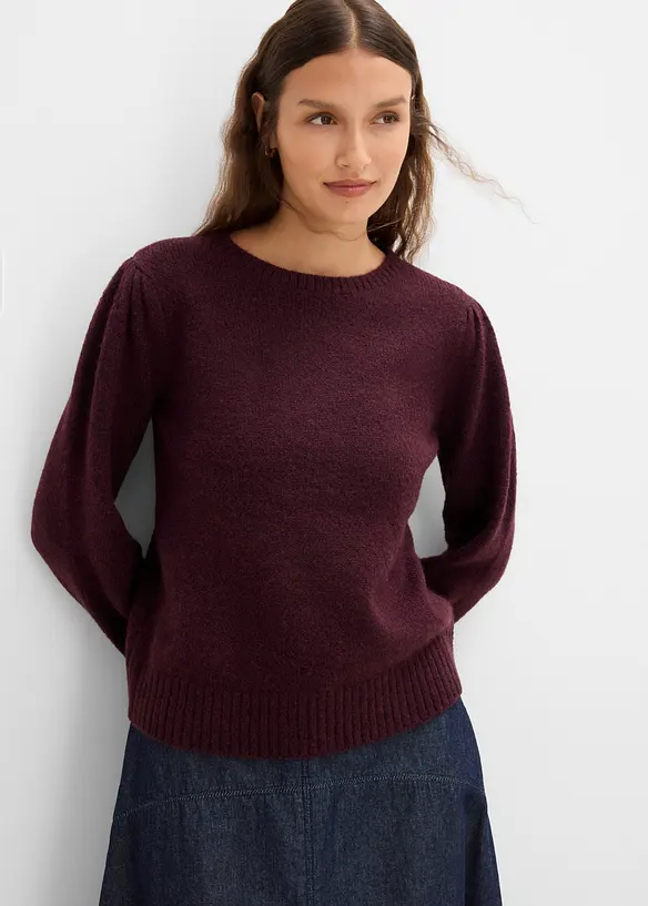 Pullover mit Puff&auml;rmel, bonprix