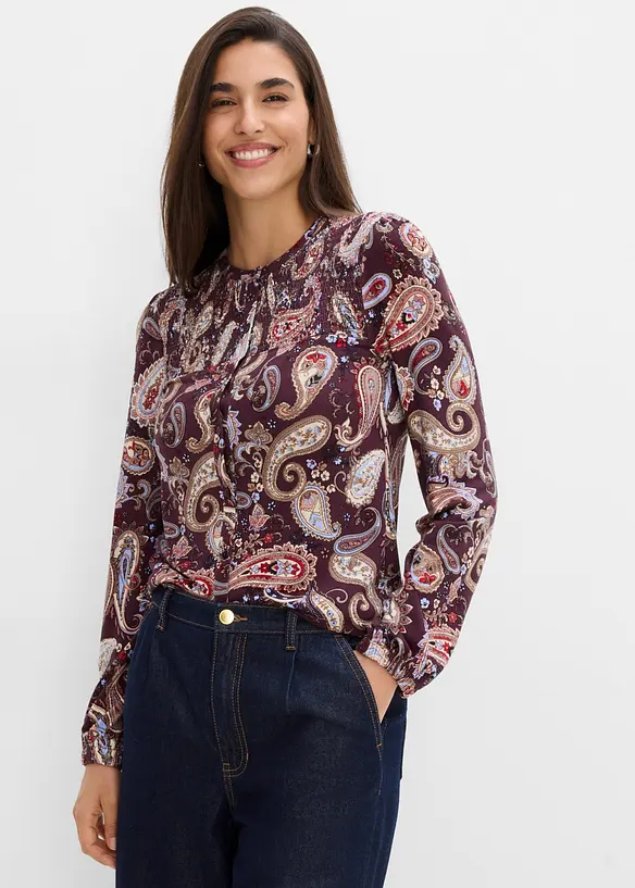 Langarmshirt aus softer Viskose, bonprix