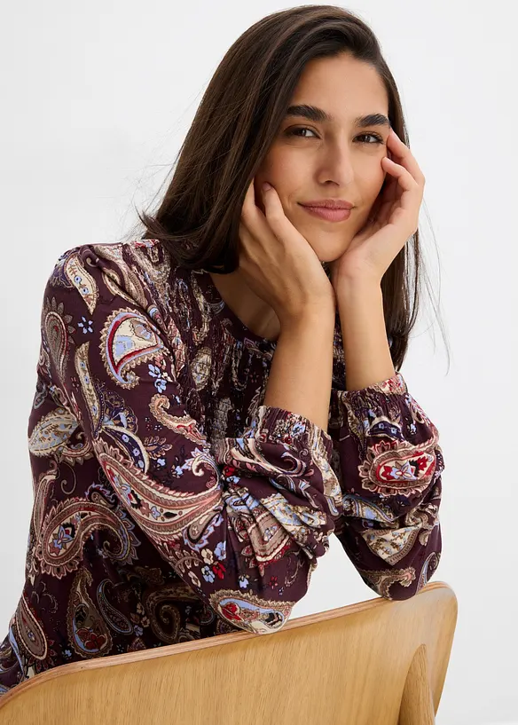 Langarmshirt aus softer Viskose, bonprix