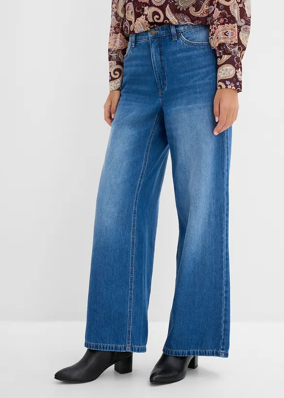 Wide-Leg-Jeans High Waist, bonprix