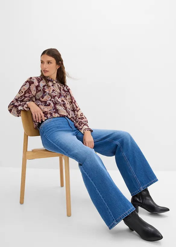 Wide-Leg-Jeans High Waist, bonprix