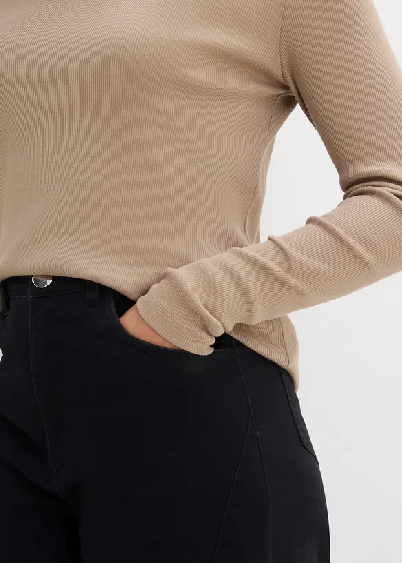 Rippshirt aus reiner Bio-Baumwolle (5er Pack), bonprix