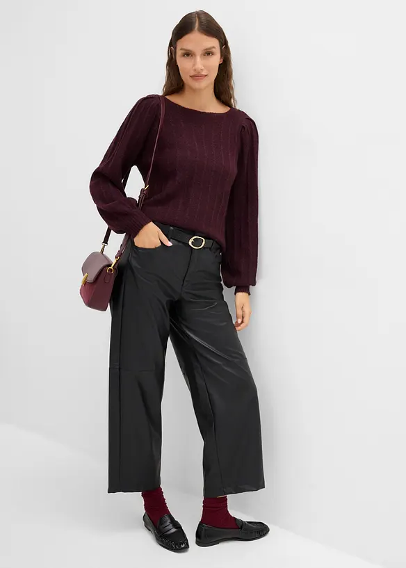 Pullover mit Puff&auml;rmeln, bonprix