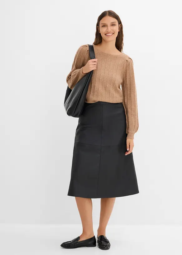 Pullover mit Puff&auml;rmeln, bonprix