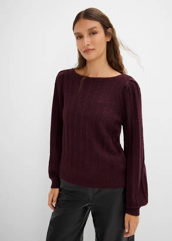 Pullover mit Puff&auml;rmeln, bonprix