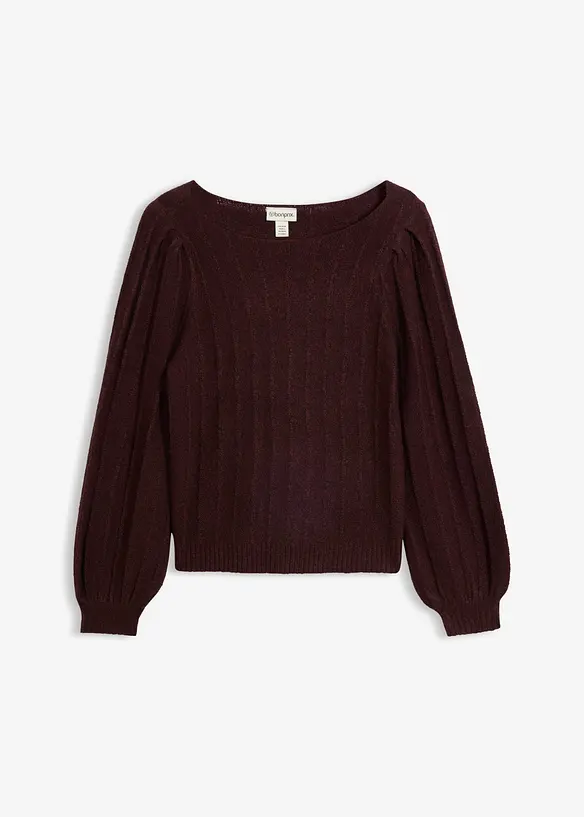 Pullover mit Puff&auml;rmeln, bonprix
