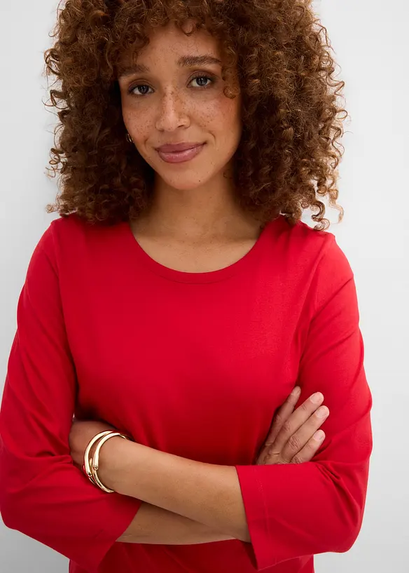 Lot de 4&nbsp;T-shirts &agrave; manches 3/4, bonprix