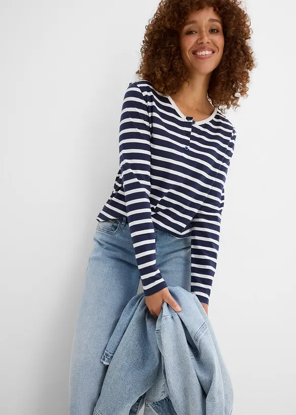Lot de 3 T-shirts manches longues, bonprix