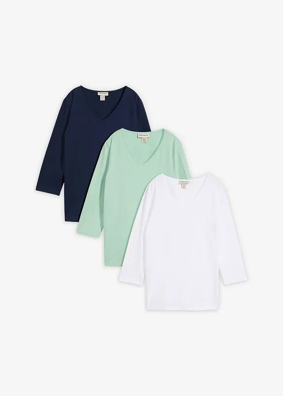 Lot de 3 T-shirts, bonprix