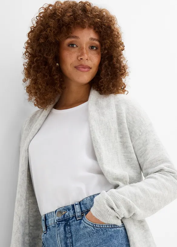 Gilet long en maille, bonprix