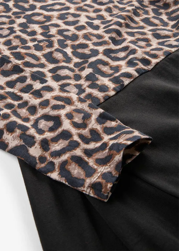 Baumwoll-Jerseykleid, Midil&auml;nge, bonprix