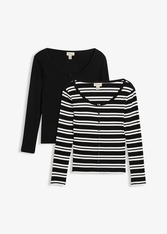 T-shirts en coton c&ocirc;tel&eacute;, bonprix
