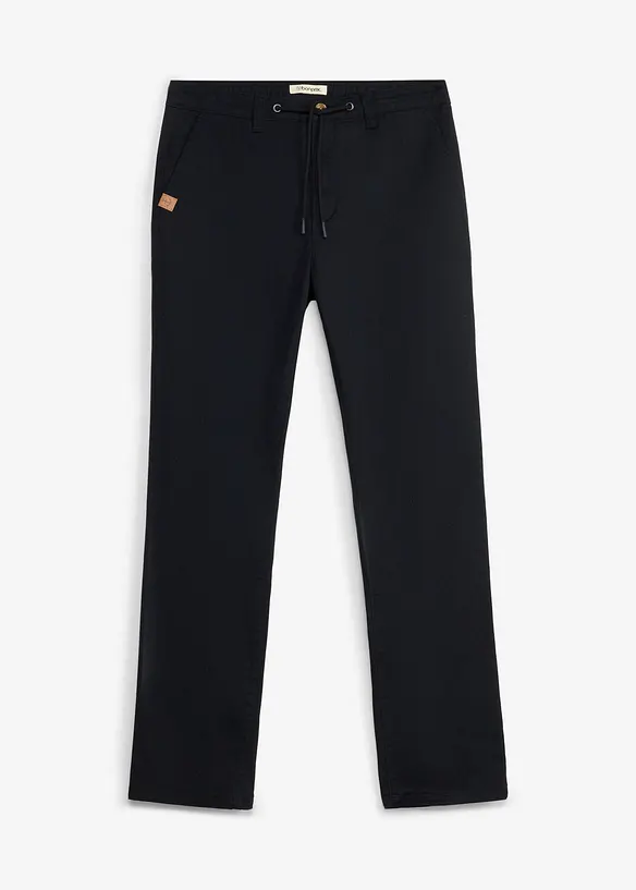 Classic Fit Stretch-Chinohose mit weitem Bein, Straight, bonprix
