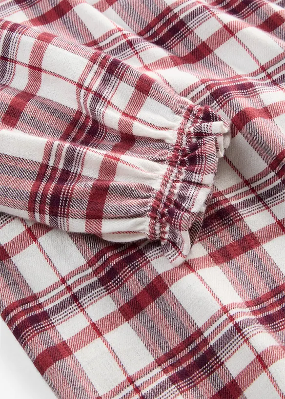 Flanell-Tunikabluse aus reiner Baumwolle, bonprix