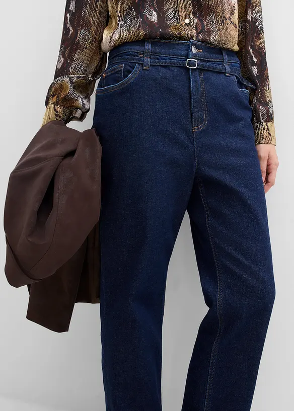 Jean straight taille haute, raccourci, bonprix