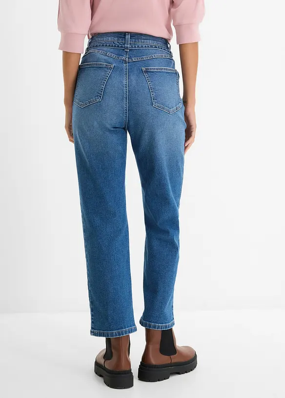Jean straight taille haute, raccourci, bonprix