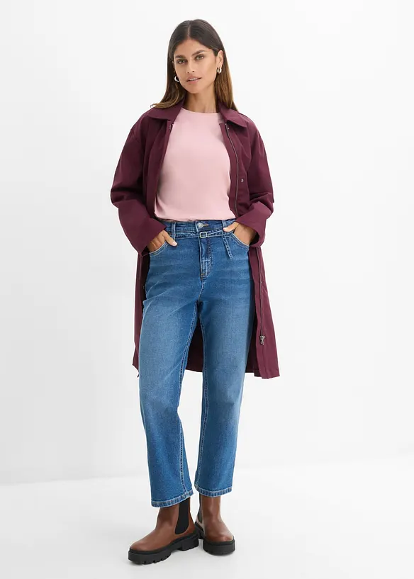 Jean straight taille haute, raccourci, bonprix