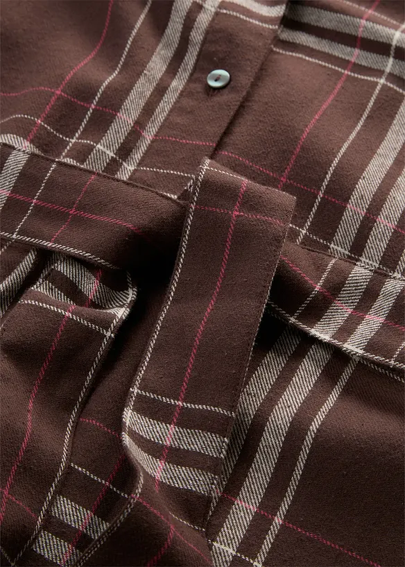Flanell-Midikleid aus reiner Baumwolle, bonprix