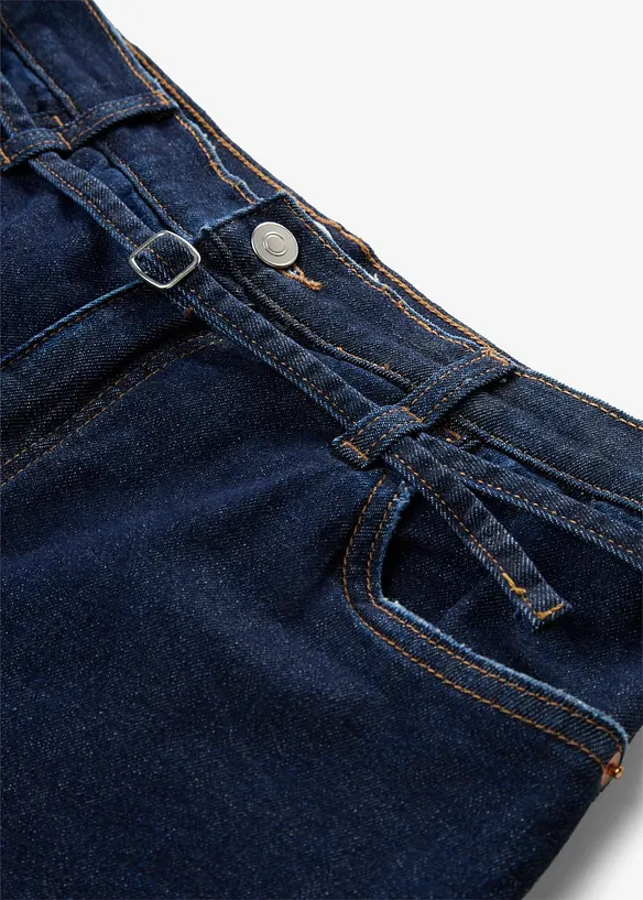 Jean straight taille haute, raccourci, bonprix