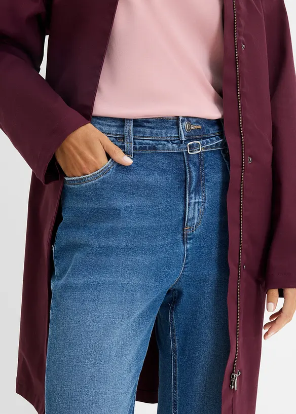 Jean straight taille haute, raccourci, bonprix