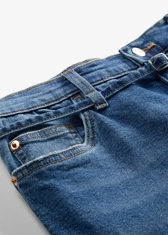 Jean straight taille haute, raccourci, bonprix
