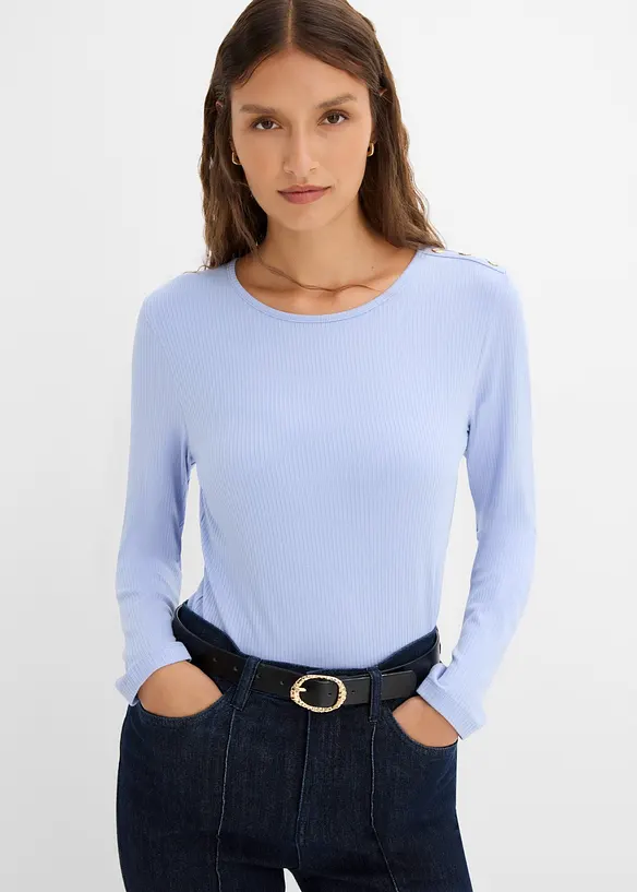 Langarmshirt aus softem Viskose-Mix, bonprix