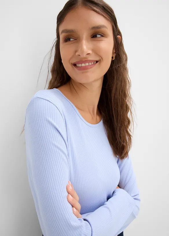 Langarmshirt aus softem Viskose-Mix, bonprix