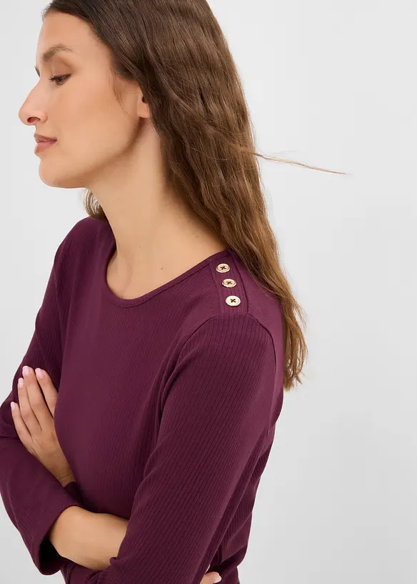 Langarmshirt aus softem Viskose-Mix, bonprix
