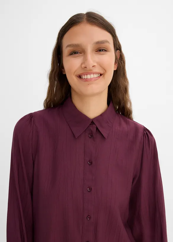 Bluse aus strukturiertem Viskose-Mix, bonprix