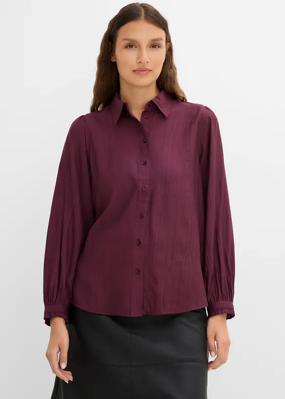Bluse aus strukturiertem Viskose-Mix, bonprix