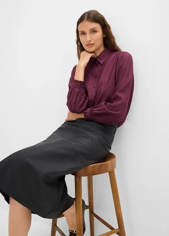Bluse aus strukturiertem Viskose-Mix, bonprix