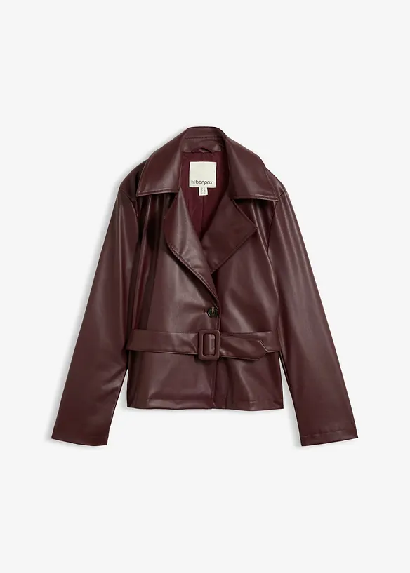 Trenchjacke aus Lederimitat, bonprix