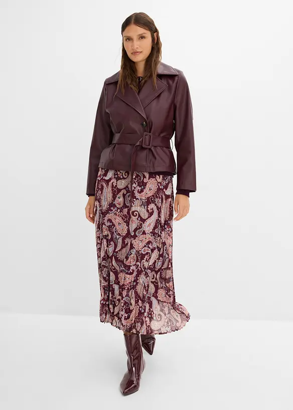 Trenchjacke aus Lederimitat, bonprix