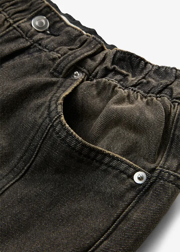 Jean barrel taille mi-haute &eacute;lastiqu&eacute;e, bonprix