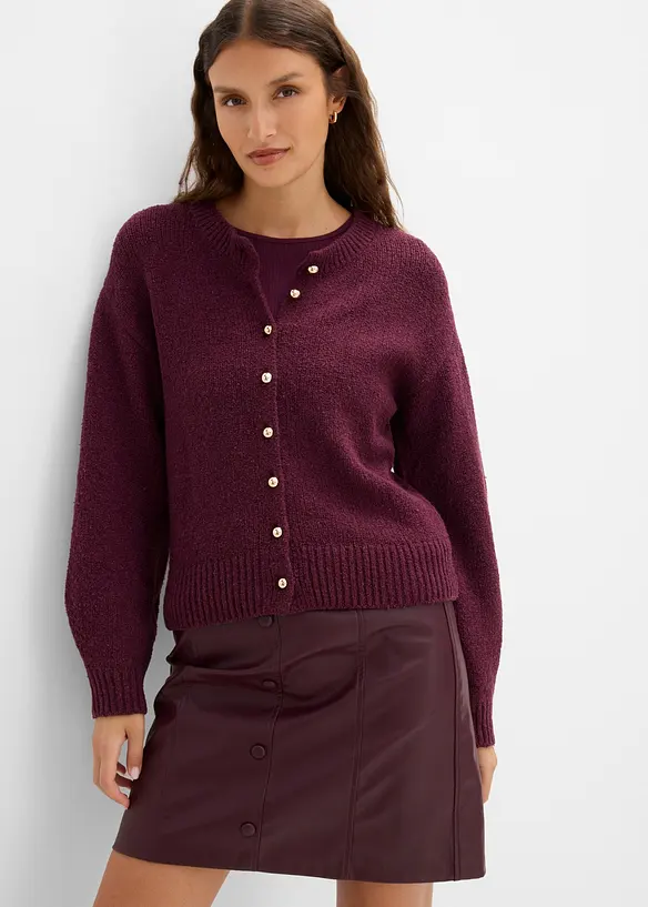 Grobstrickjacke mit Knopfleiste, bonprix