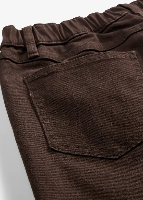 Verk&uuml;rzte Bootcut-Twillhose aus Baumwoll-Mix, bonprix